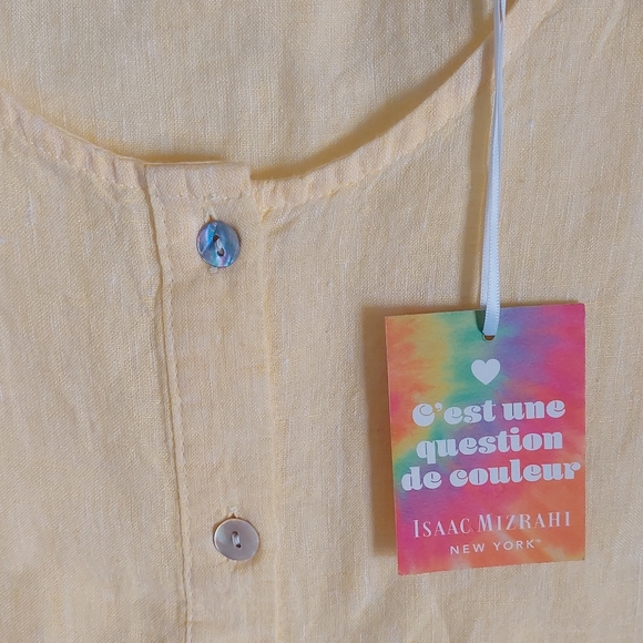 Isaac mizrahi linen blouse - Picture 2 of 3